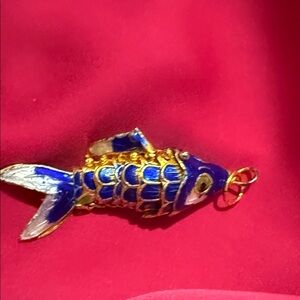 Cloisonné Fish Articulated Pendant